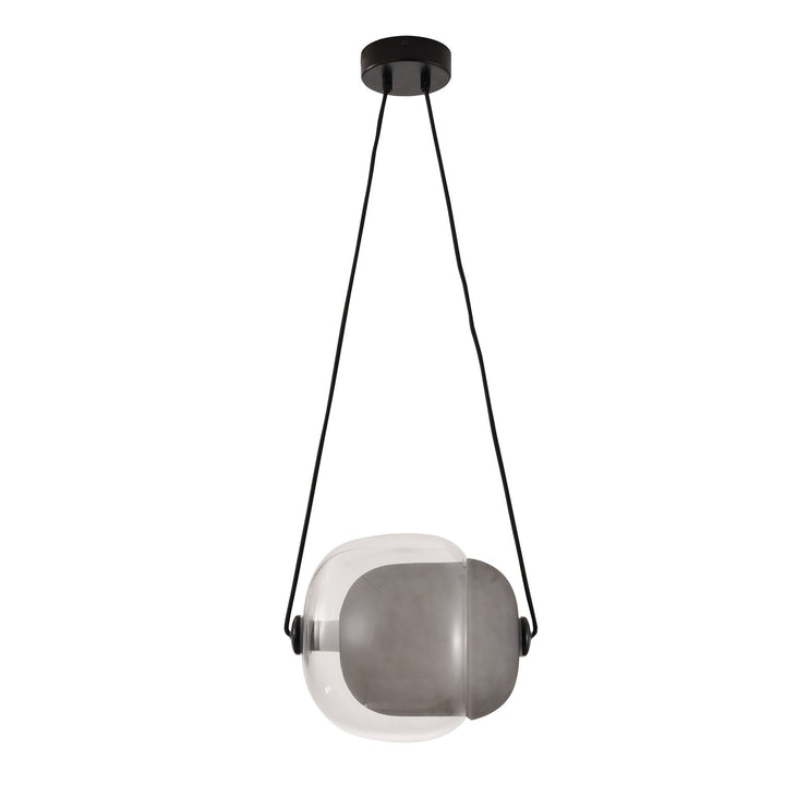 Led Pendant In Smoke & Clear & Black Finish