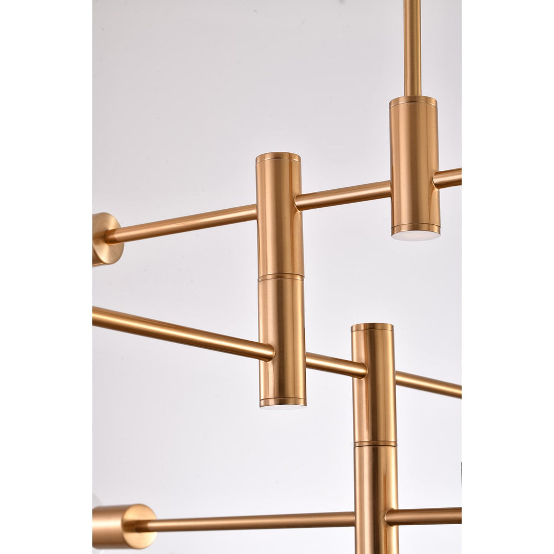 Chandelier In Brass Finish
