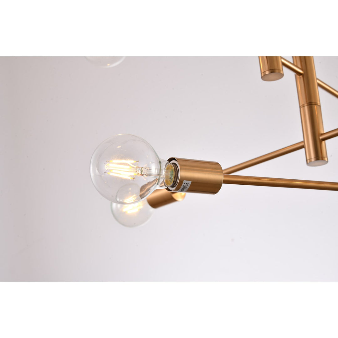 Chandelier In Brass Finish