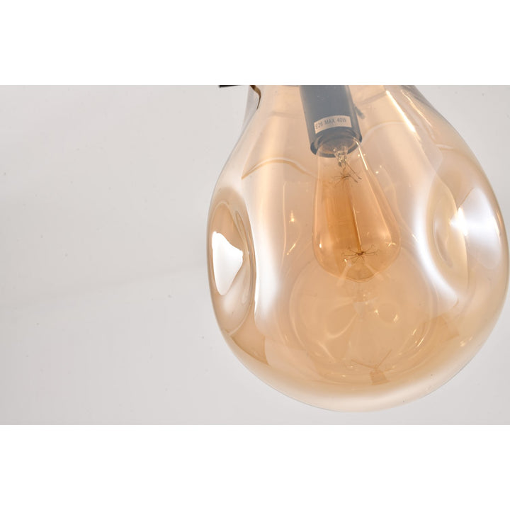 Pendant In Black & Amber Finish
