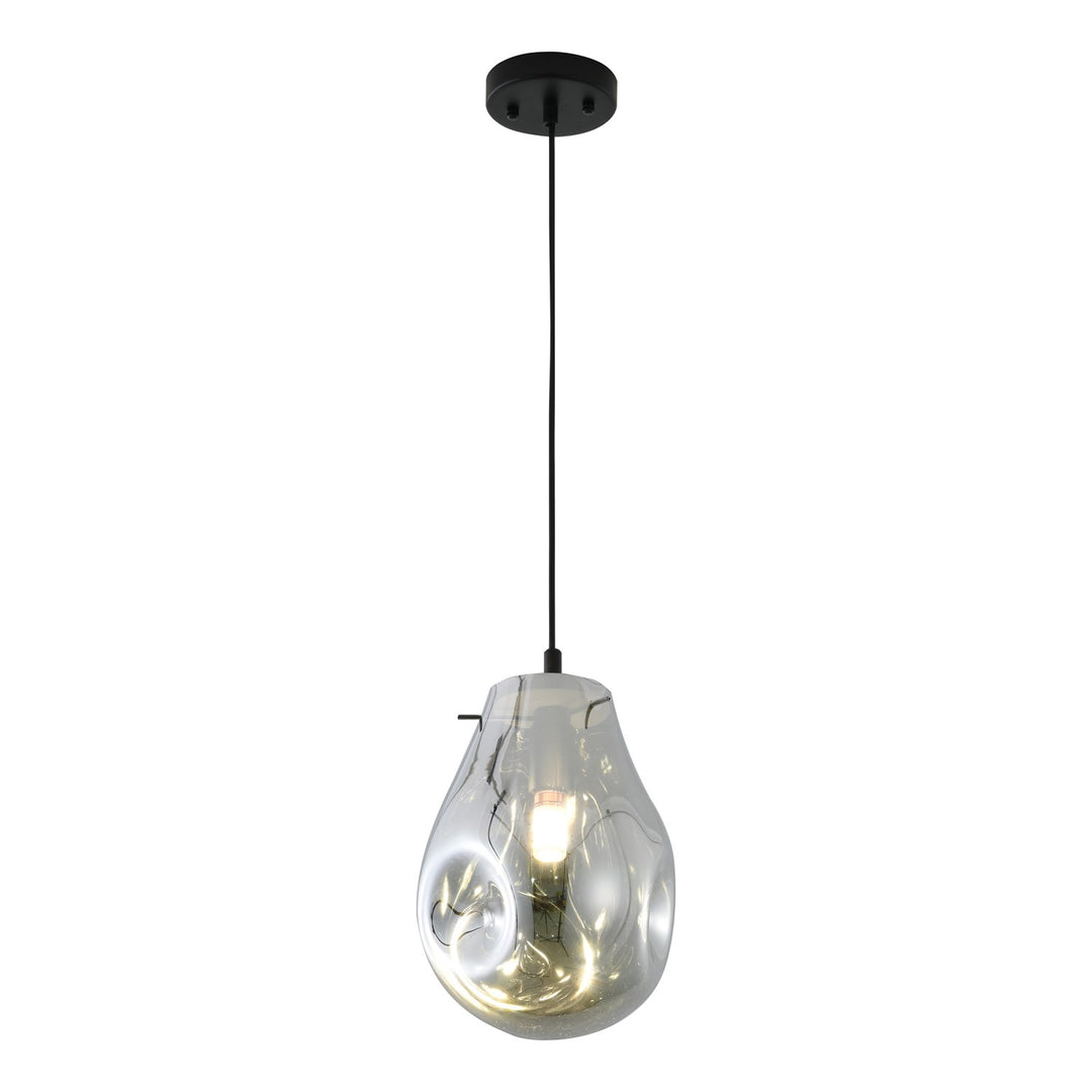 Pendant In Silver & Black Finish by Bethel