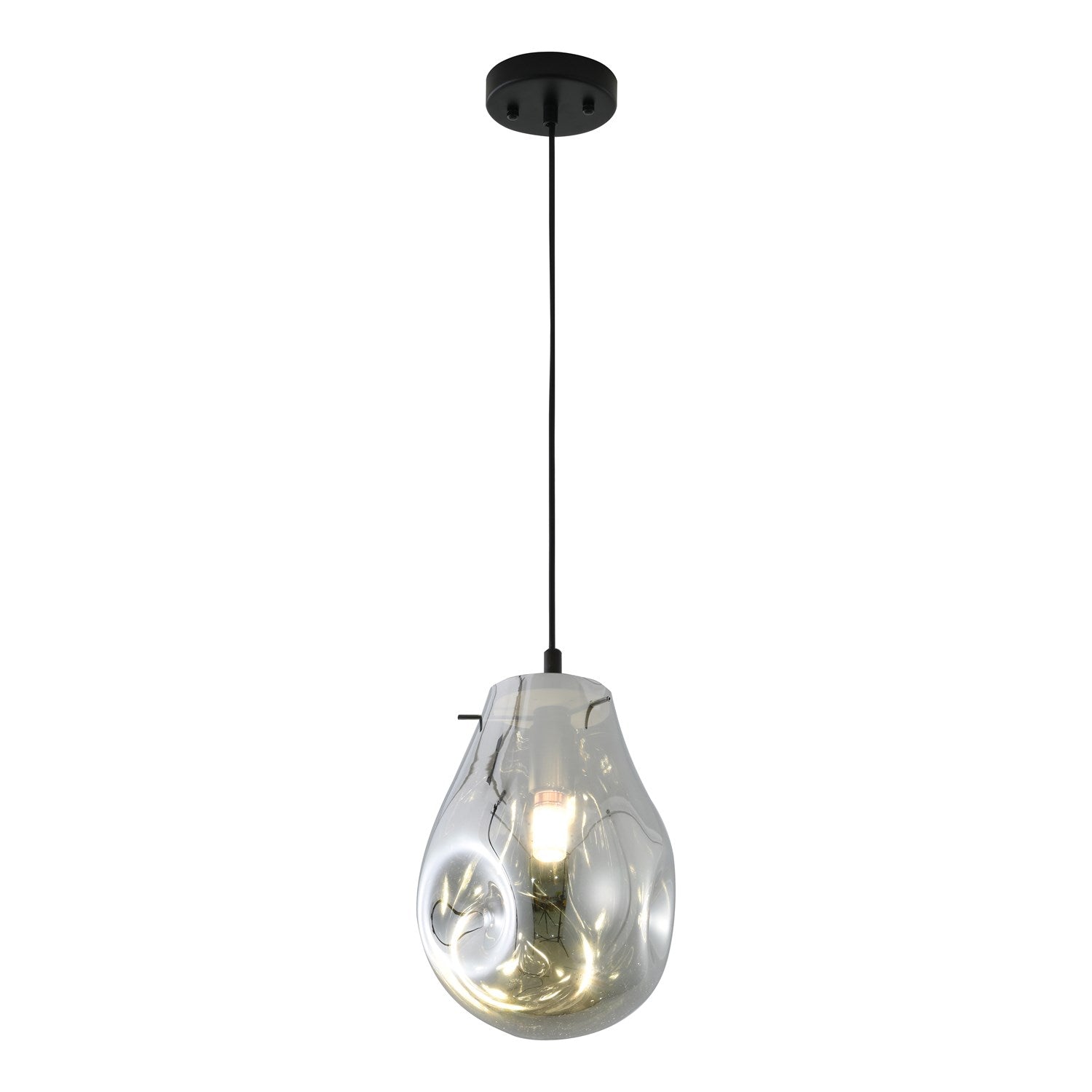 Pendant In Silver & Black Finish by Bethel