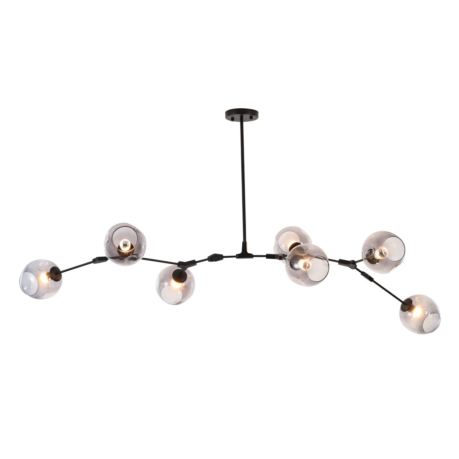 Chandelier In Black Finish by Bethel