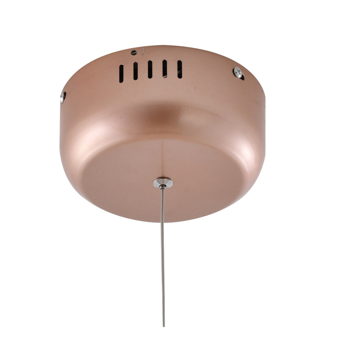 Led Chandelier In Matte Copper Finish