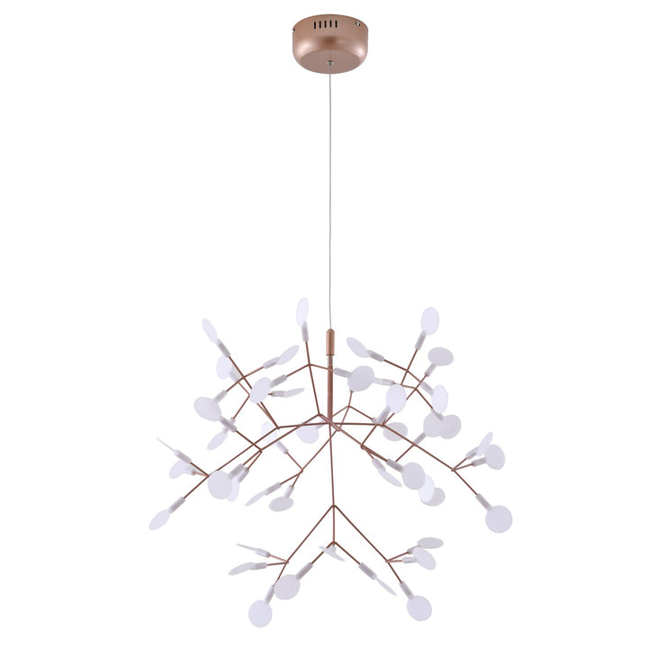 Led Chandelier In Matte Copper Finish