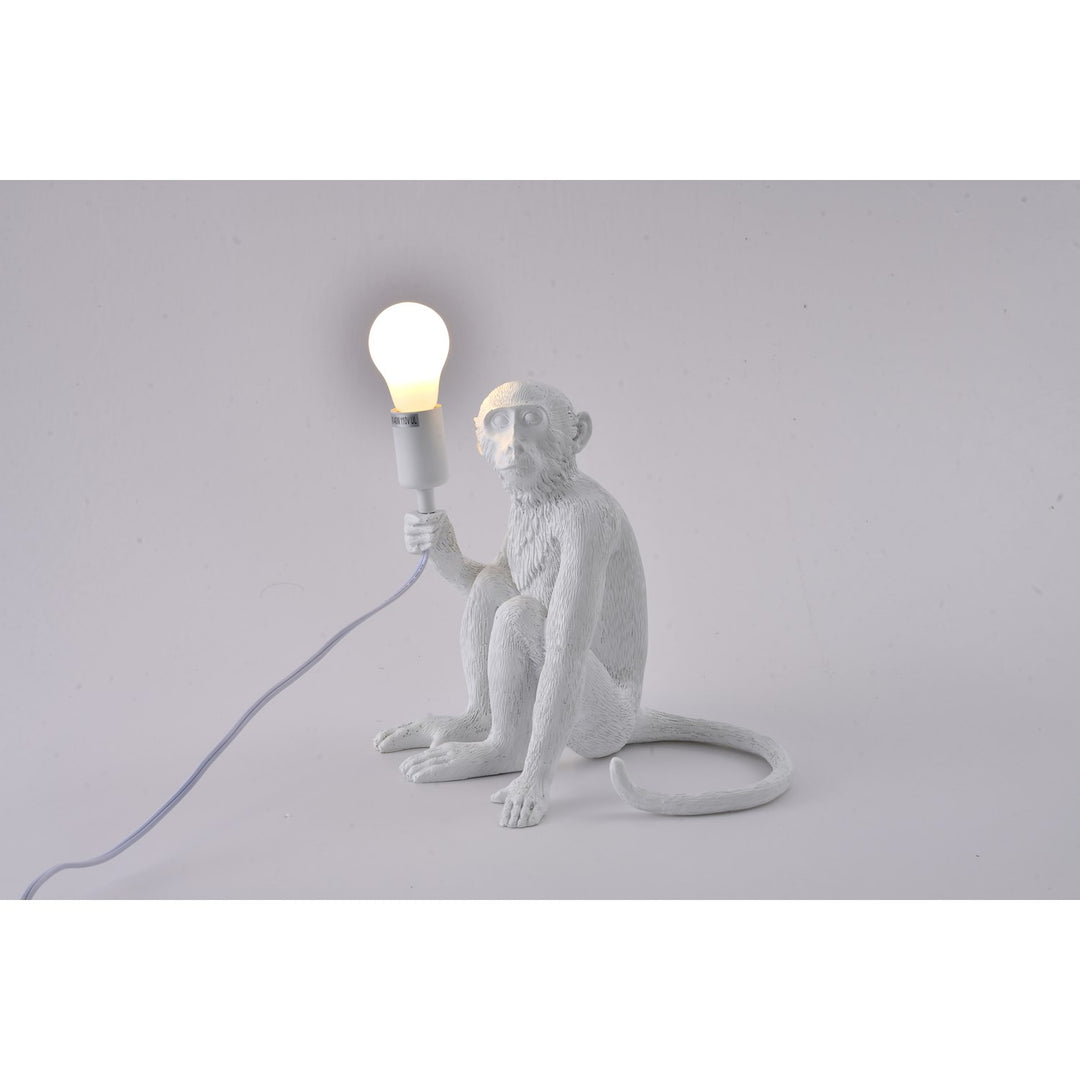 Table Lamp In White Finish by Bethel