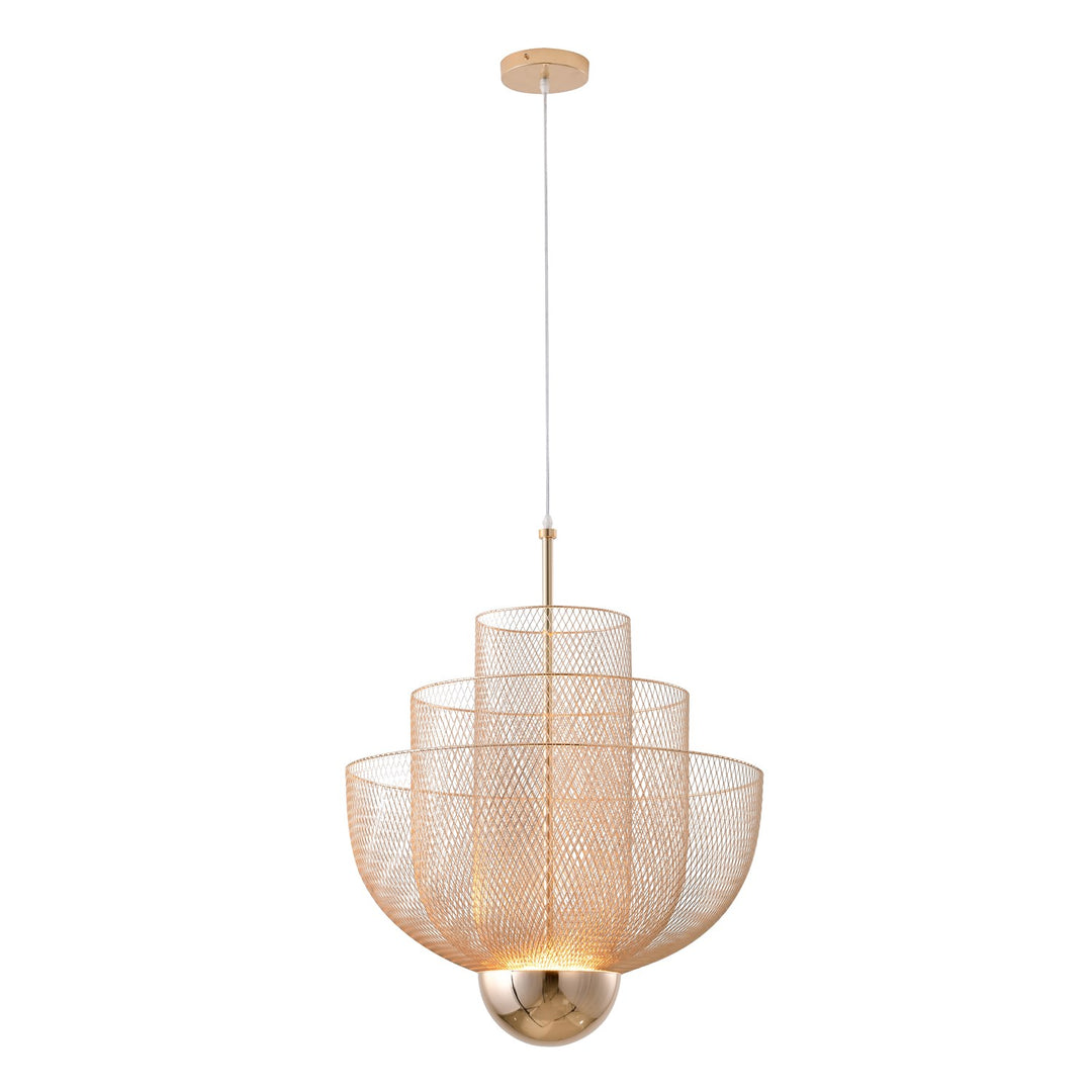 Led Chandelier In Gold Finish by Bethel