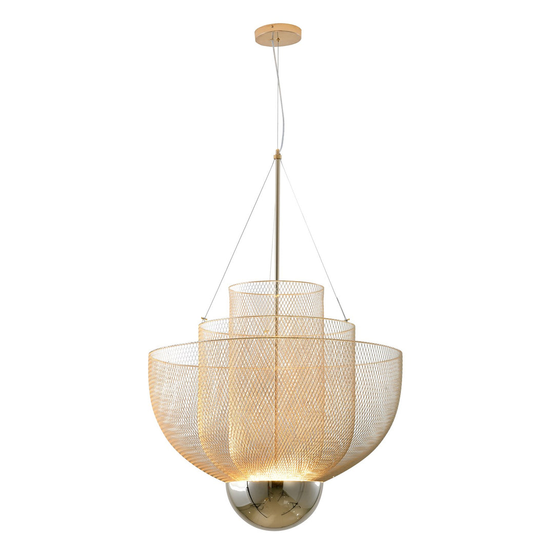 Led Chandelier In Gold Finish by Bethel