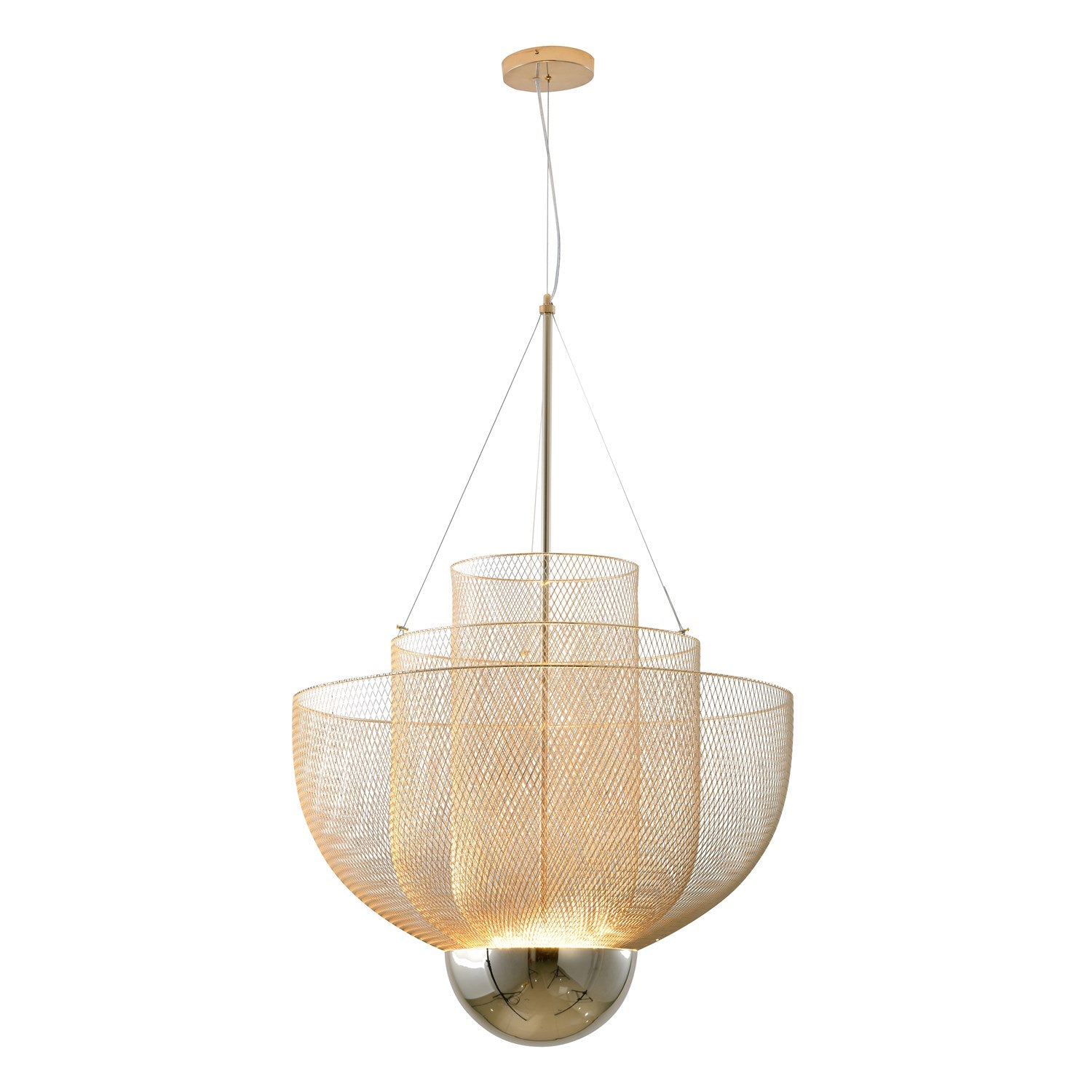 Led Chandelier In Gold Finish by Bethel