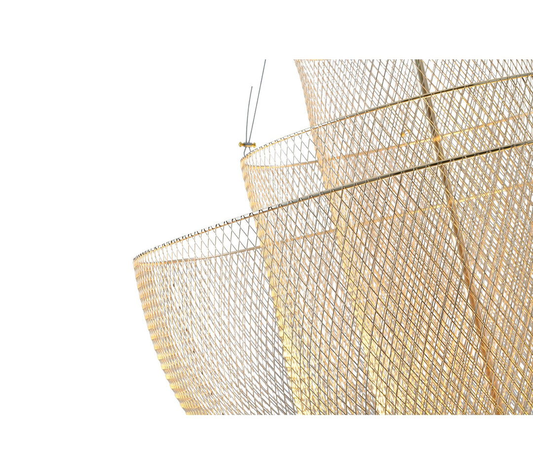 Led Chandelier In Gold Finish