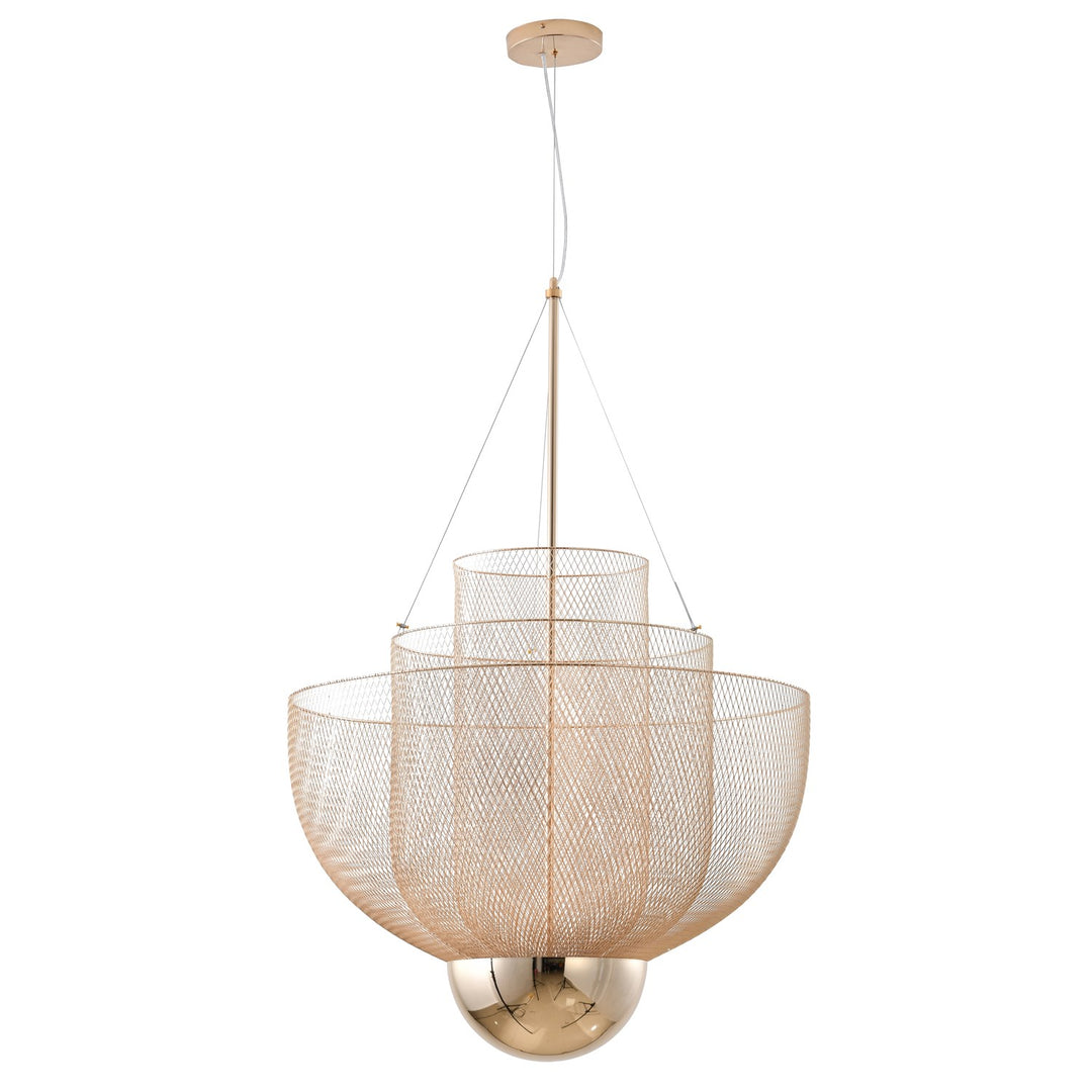 Led Chandelier In Gold Finish