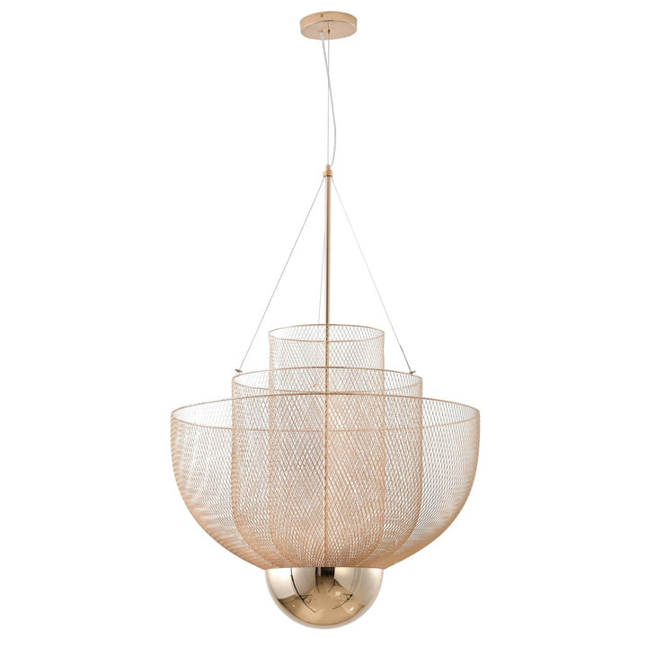 Led Chandelier In Gold Finish