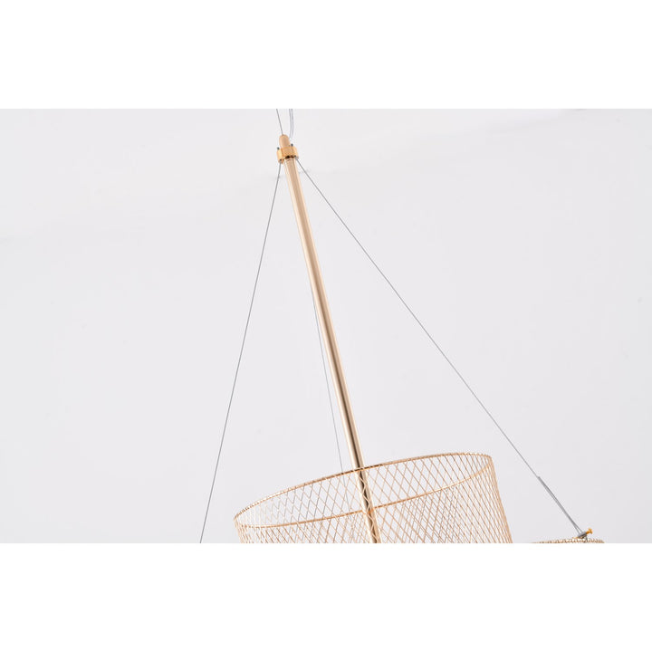 Led Chandelier In Gold Finish