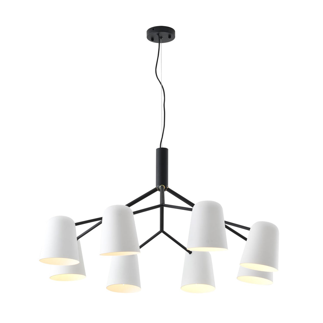 Chandelier In Black & White Finish by Bethel