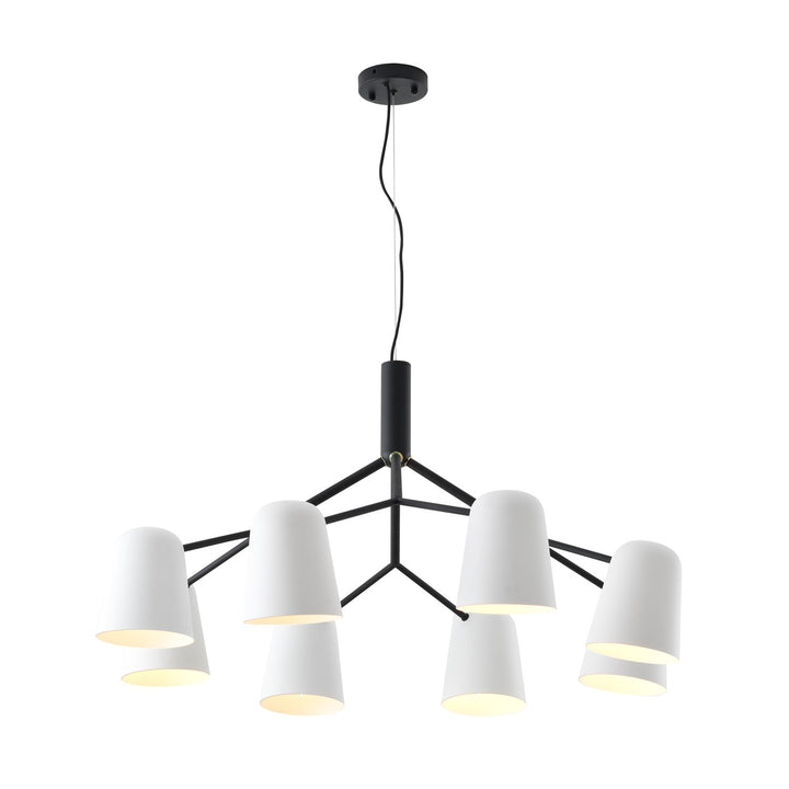 Chandelier In Black & White Finish by Bethel