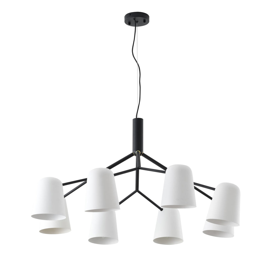 Chandelier In Black & White Finish