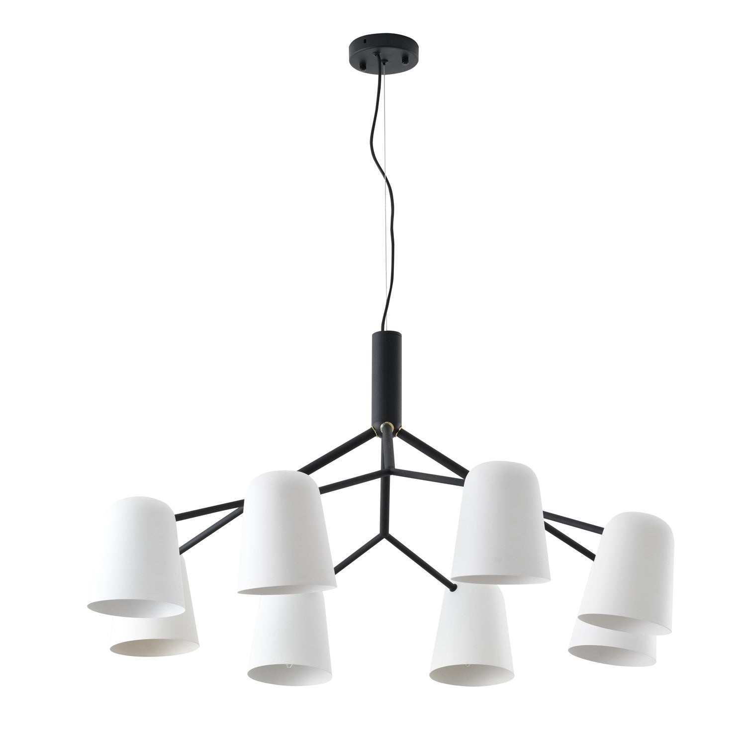 Chandelier In Black & White Finish