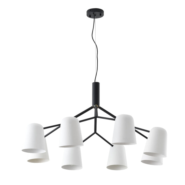 Chandelier In Black & White Finish