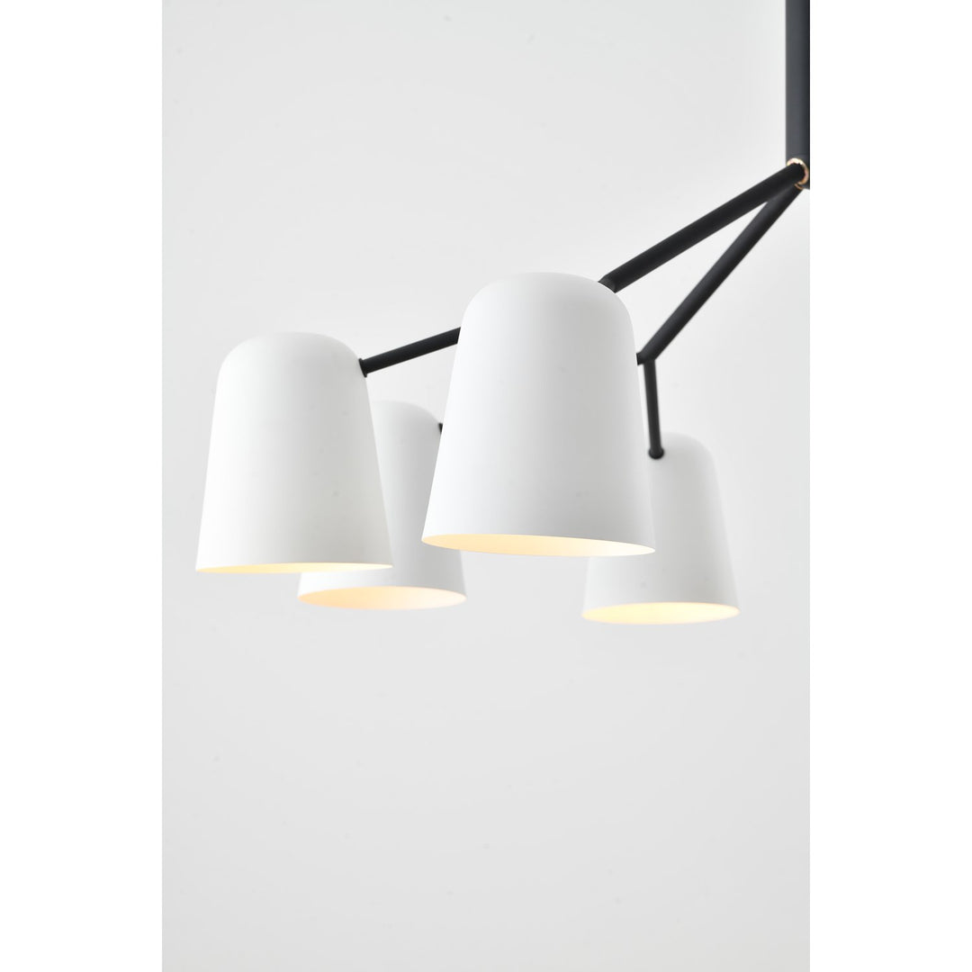 Chandelier In Black & White Finish