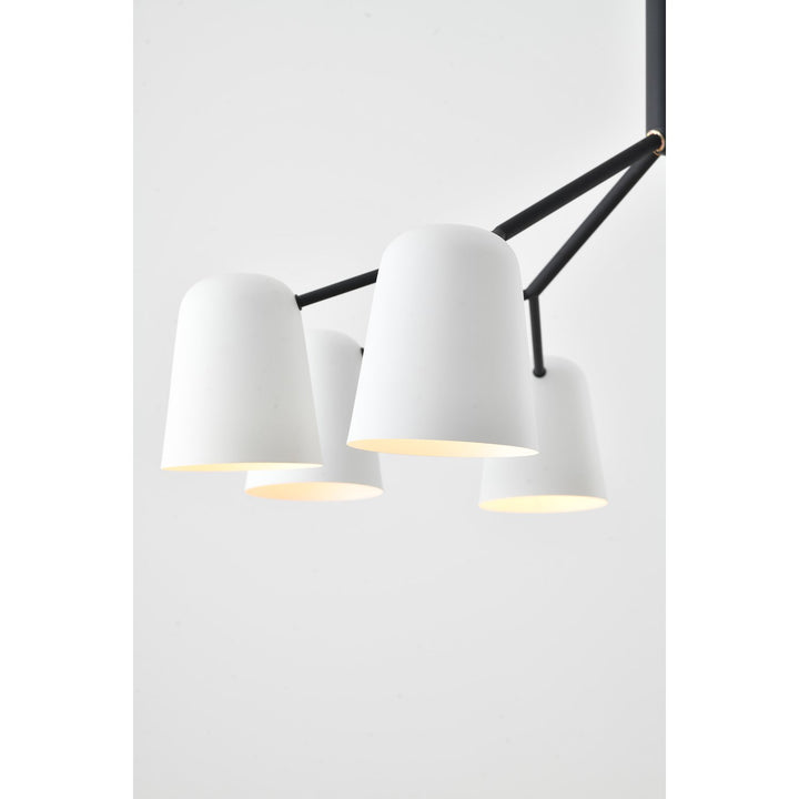 Chandelier In Black & White Finish
