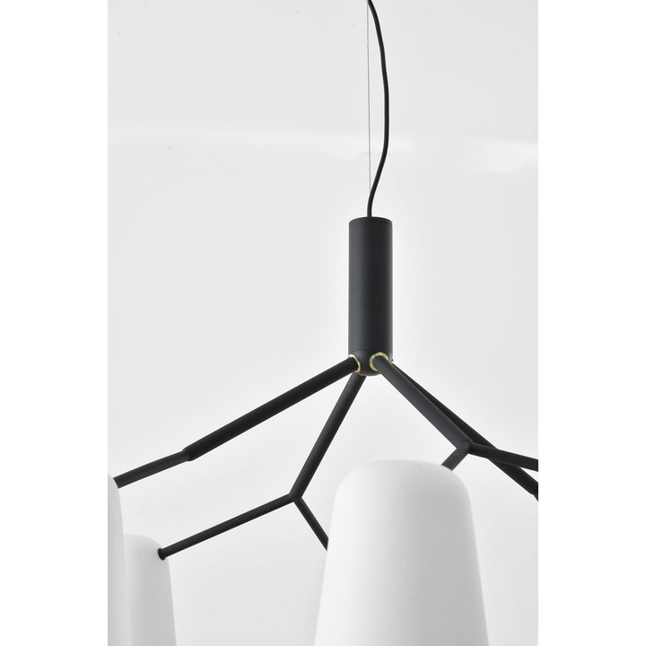 Chandelier In Black & White Finish