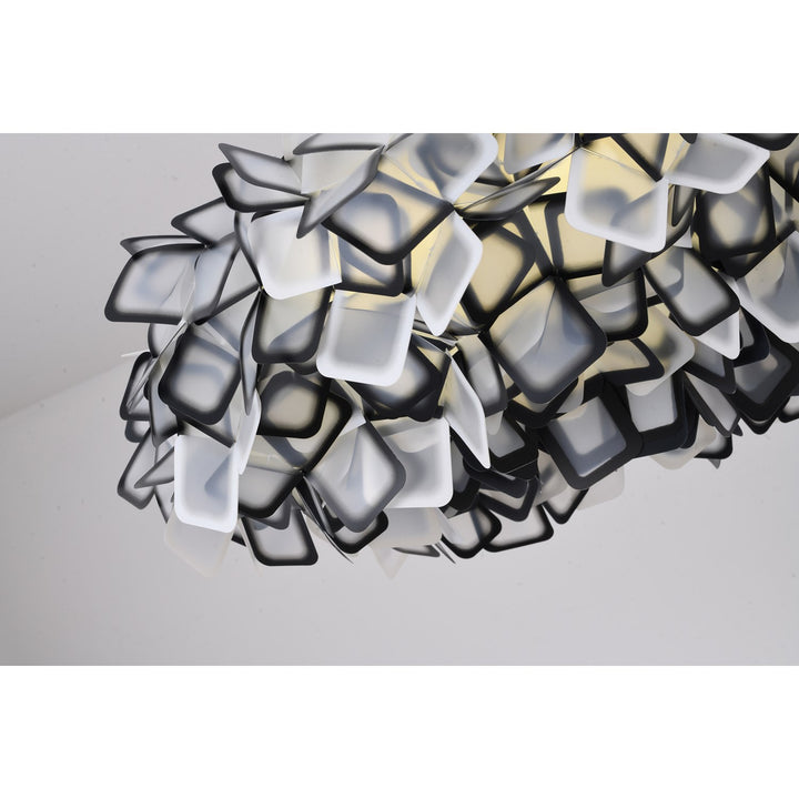 Led Chandelier In Black & White Finish