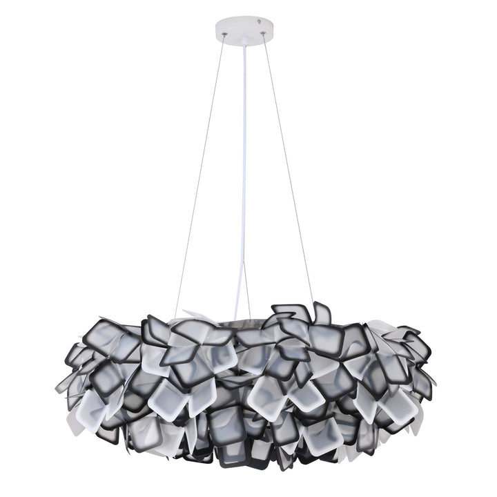 Led Chandelier In Black & White Finish