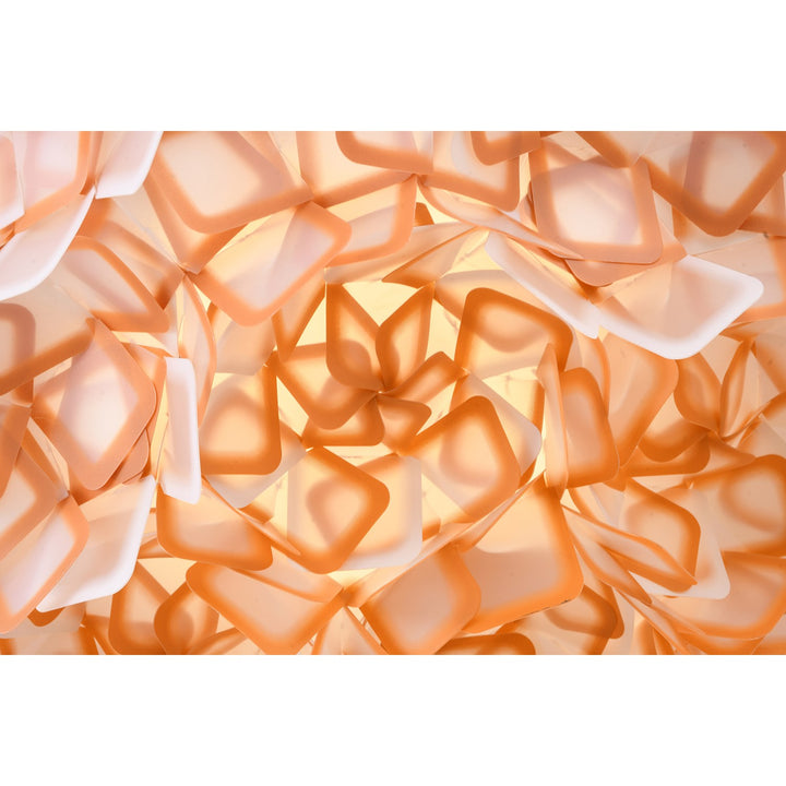 Led Chandelier In White & Orange Finish