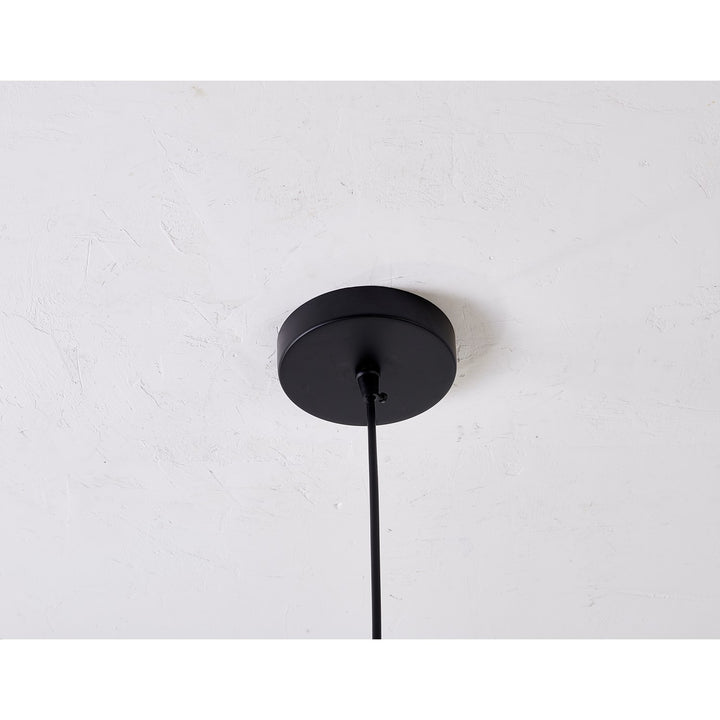 Single Pendant Lighting In Black Finish