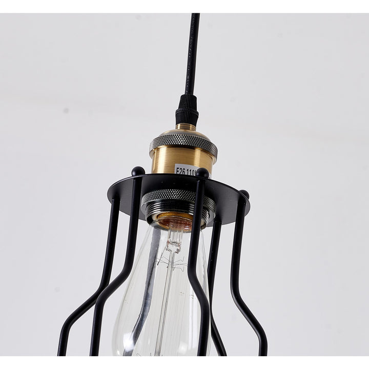 Single Pendant Lighting In Black Finish