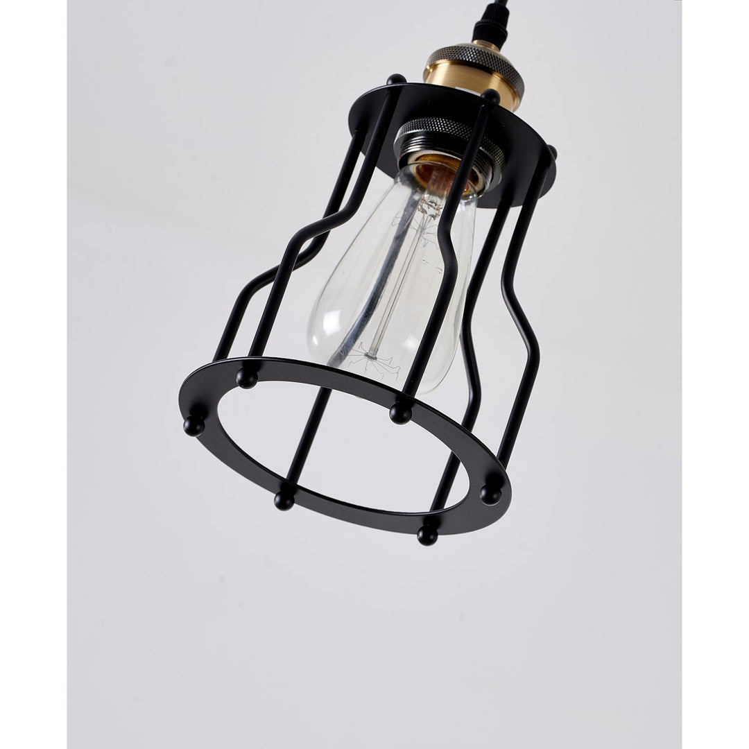 Single Pendant Lighting In Black Finish