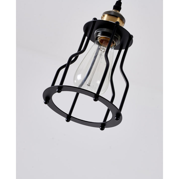Single Pendant Lighting In Black Finish