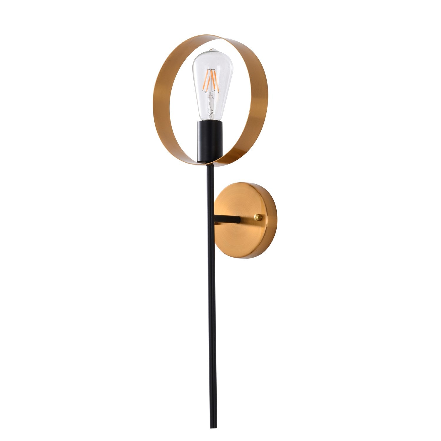Wall Sconce In Black & Golden Bronze Finish