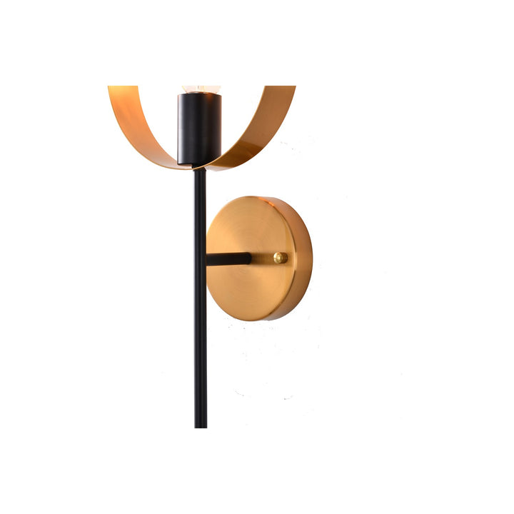 Wall Sconce In Black & Golden Bronze Finish