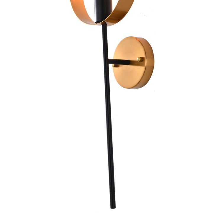Wall Sconce In Black & Golden Bronze Finish
