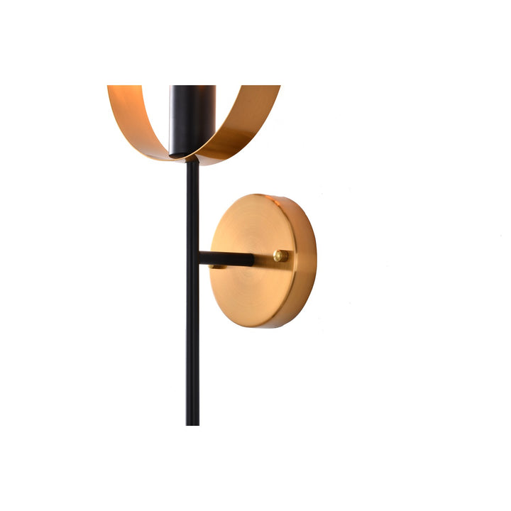Wall Sconce In Black & Golden Bronze Finish