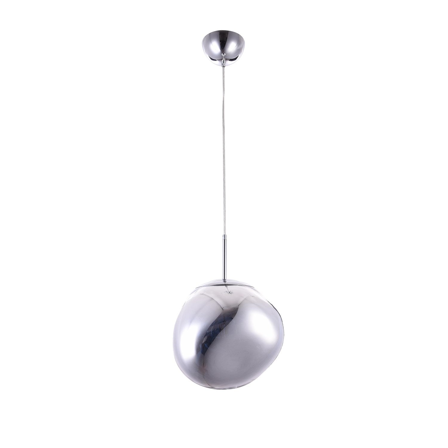 Single Pendant Lighting In Chrome Finish