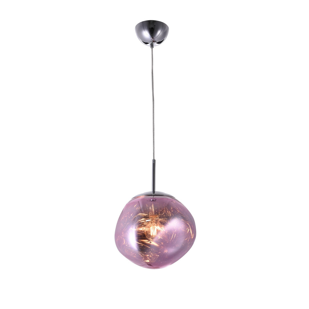 Single Pendant Lighting In Pink Finish by Bethel