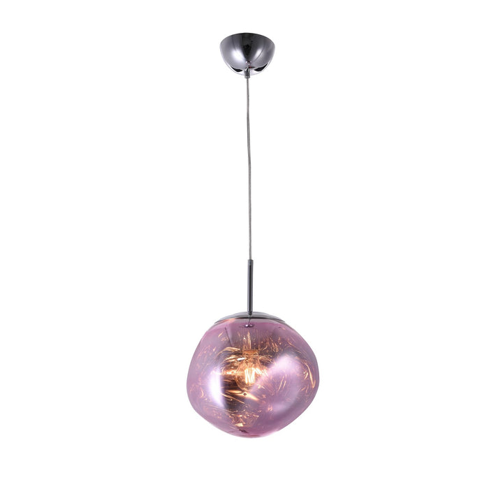 Single Pendant Lighting In Pink Finish by Bethel