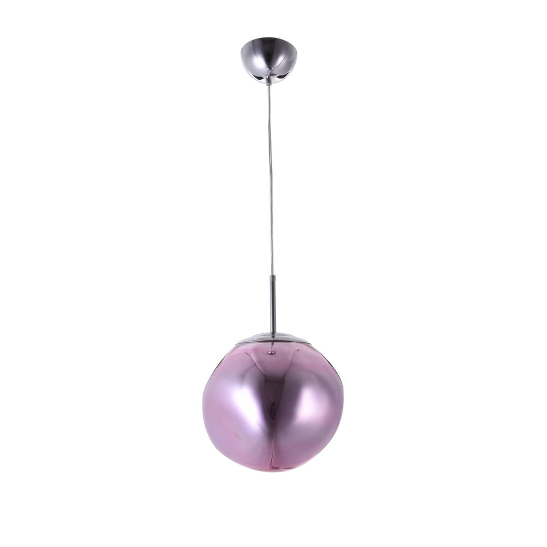 Single Pendant Lighting In Pink Finish
