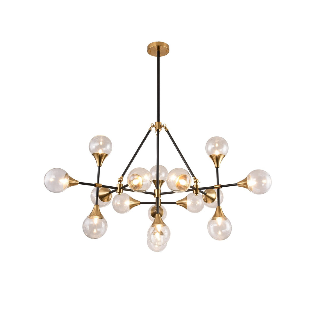 Chandelier In Black Finish by Bethel