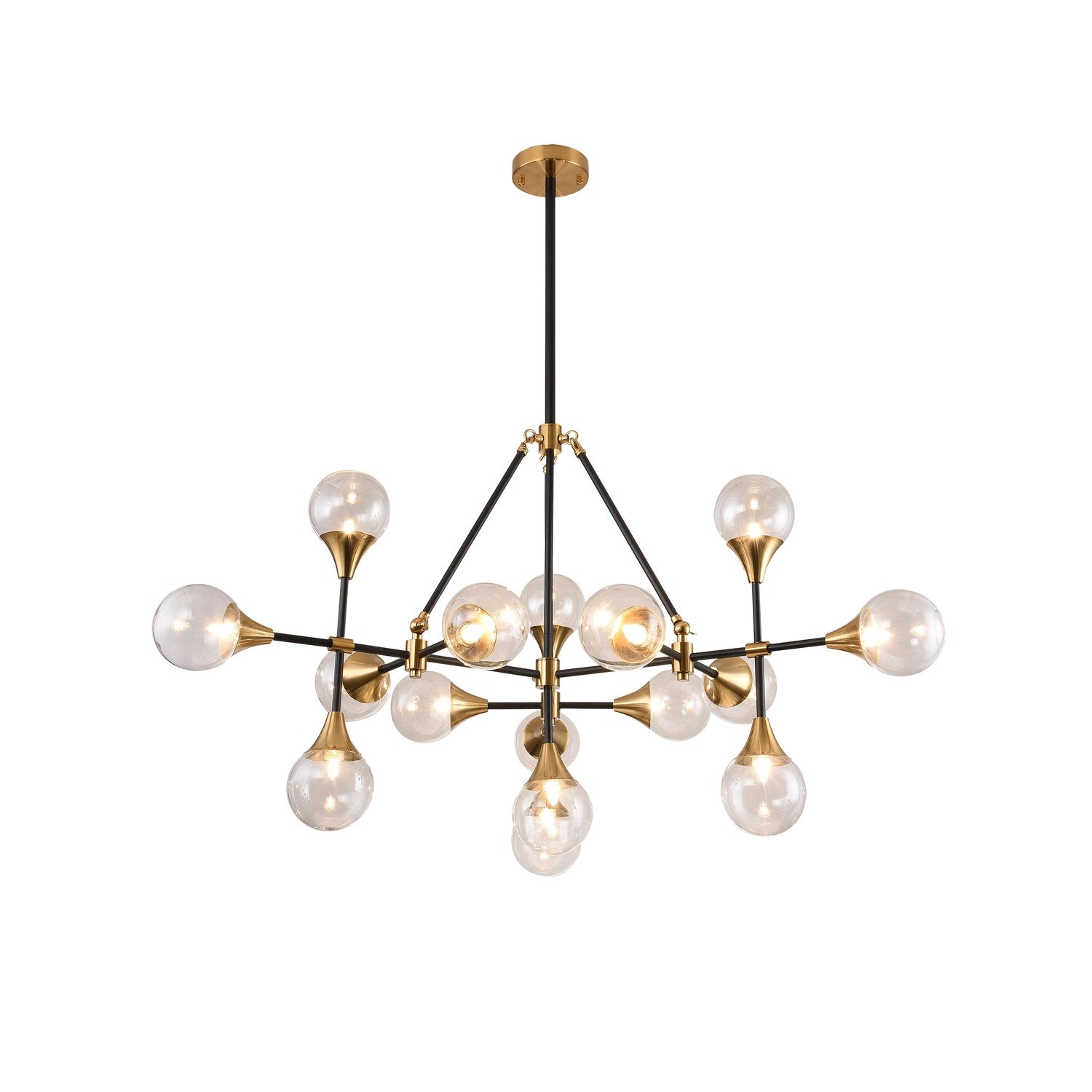 Chandelier In Black Finish by Bethel