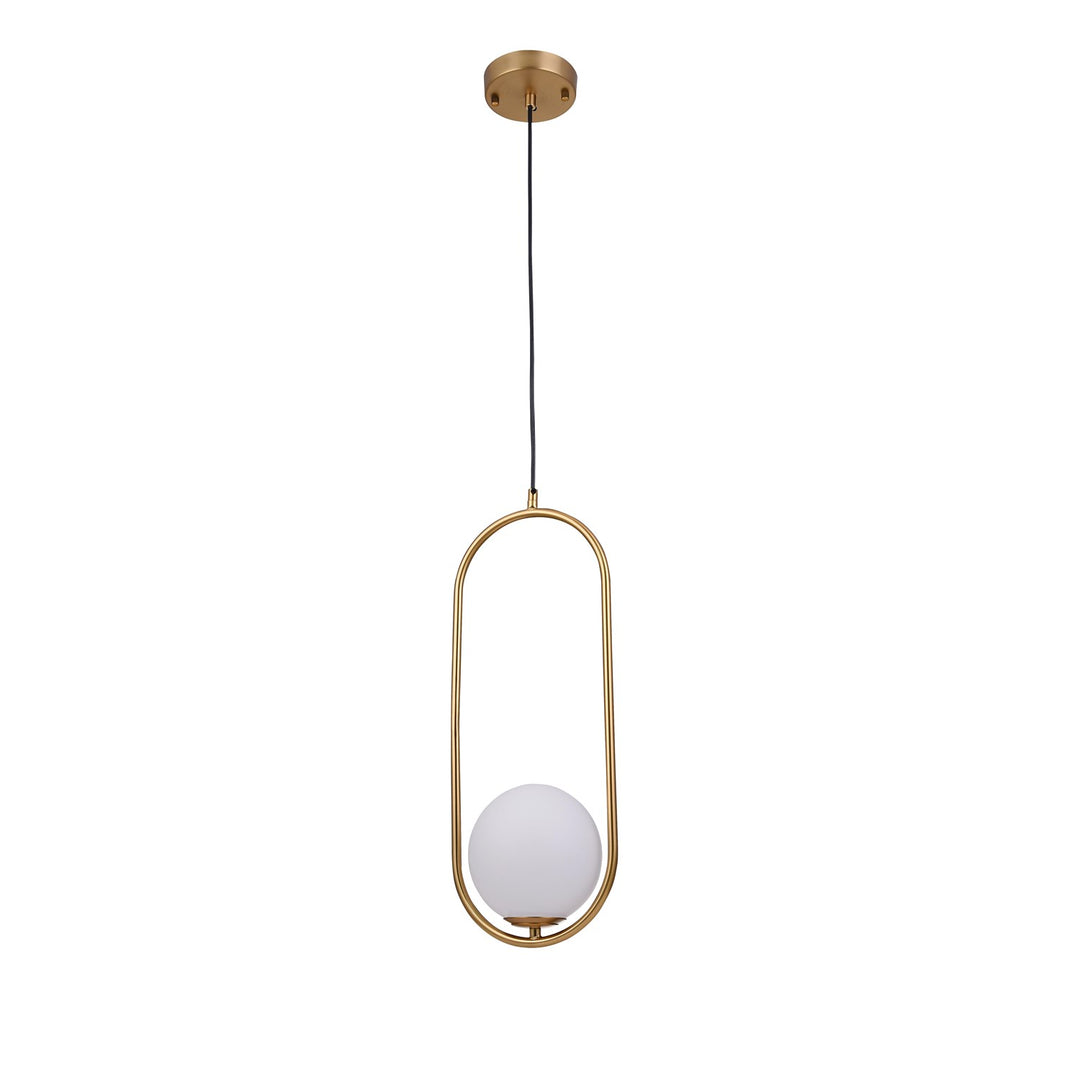 Single Pendant Lighting In Gold Finish
