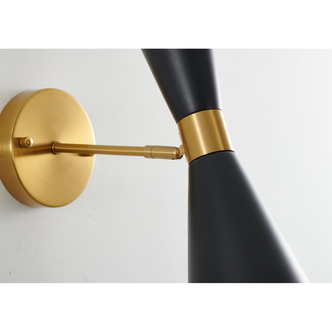 Wall Sconce In Black And Gold Finish