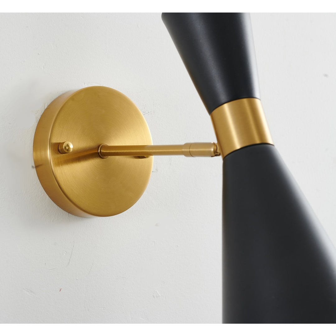 Wall Sconce In Black And Gold Finish
