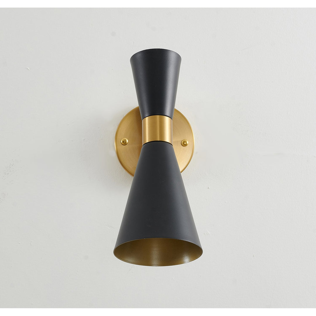 Wall Sconce In Black And Gold Finish