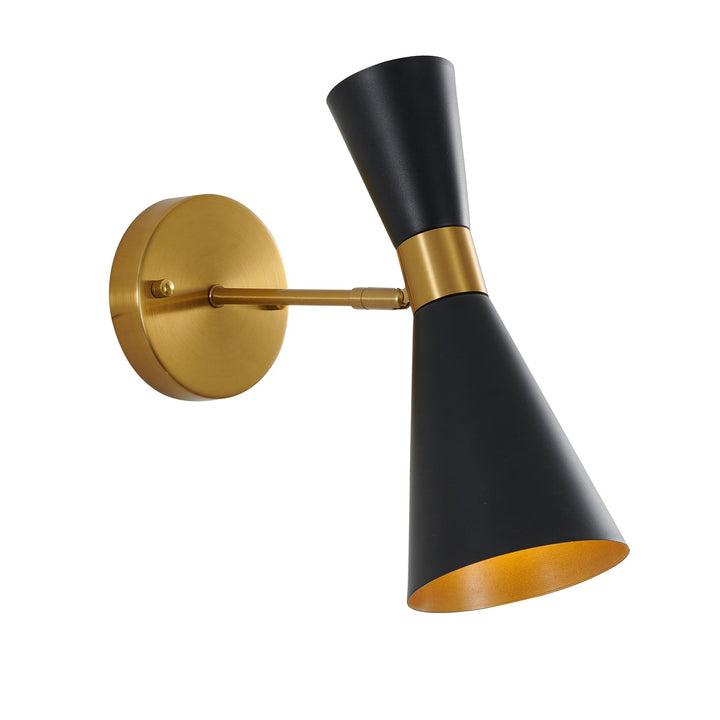 Wall Sconce In Black And Gold Finish