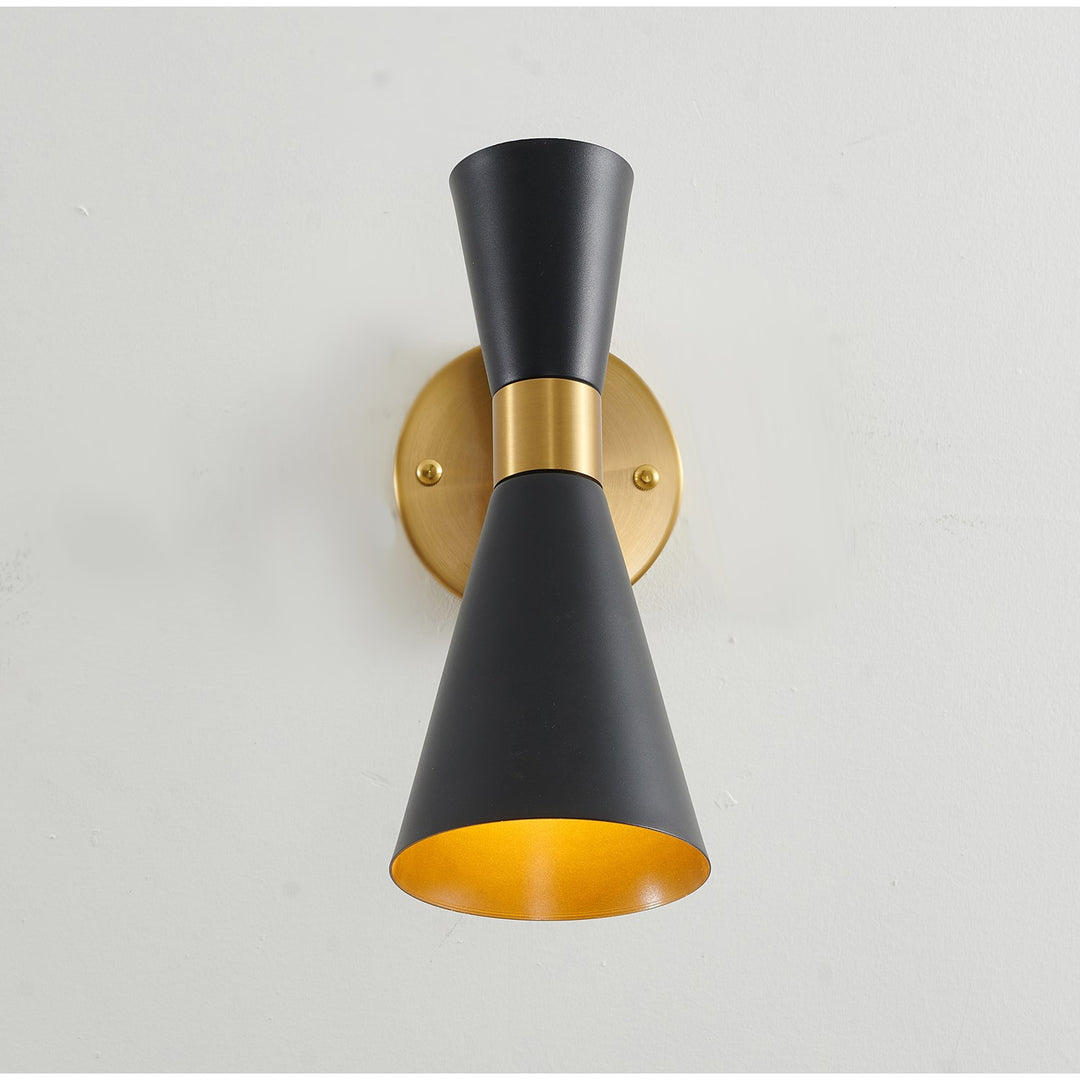 Wall Sconce In Black And Gold Finish