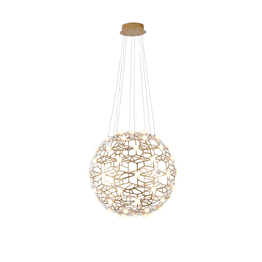 Led Chandelier In Gold Finish by Bethel
