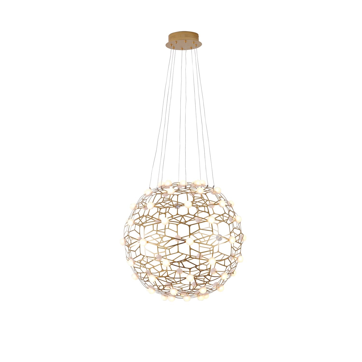 Led Chandelier In Gold Finish by Bethel